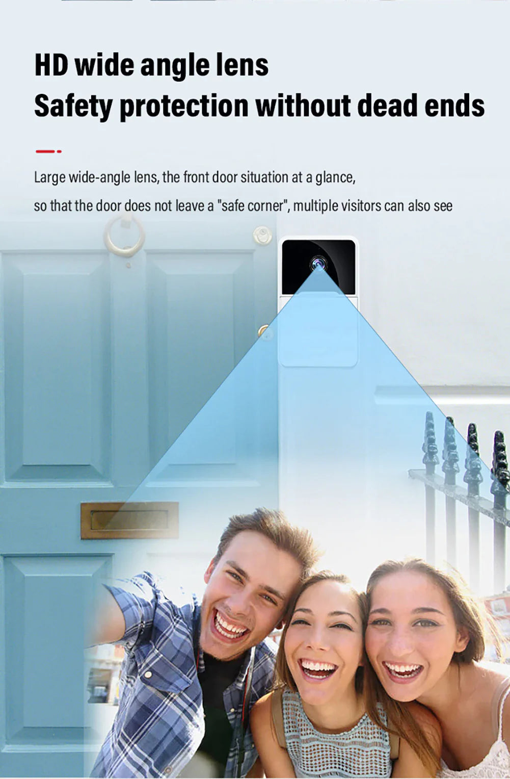 Wireless Smart Video Doorbell with WiFi & Indoor Chime