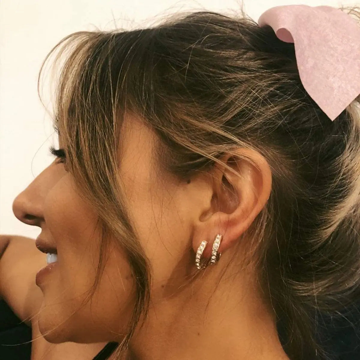 14K Gold Plated 3 Pairs Hoop Earrings Set for Women