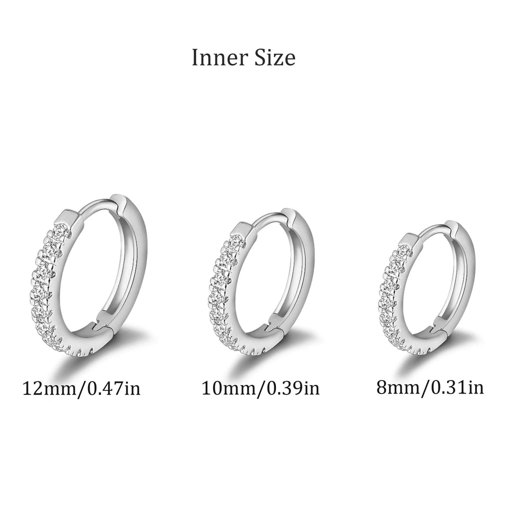 14K Gold Plated 3 Pairs Hoop Earrings Set for Women