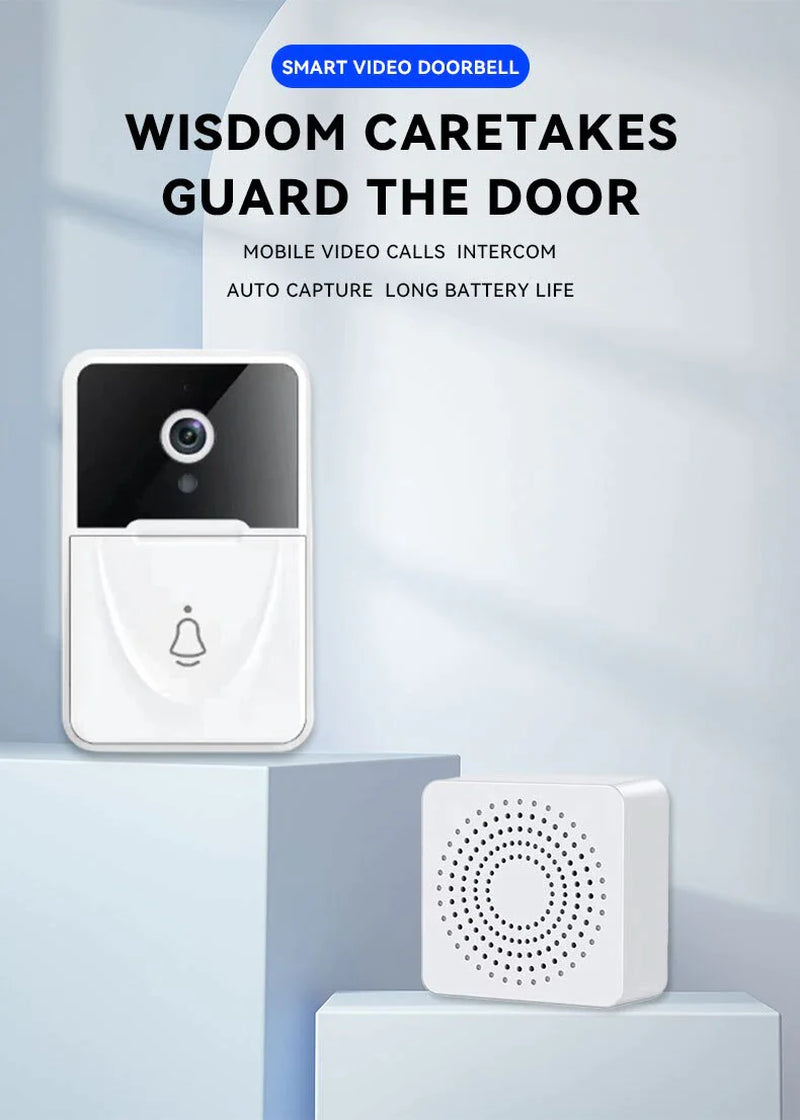 Wireless Smart Video Doorbell with WiFi & Indoor Chime