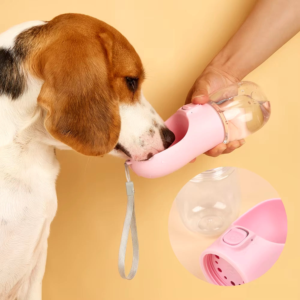Portable Dog Water Bottle - Leakproof Travel Feeder for Dogs & Cats